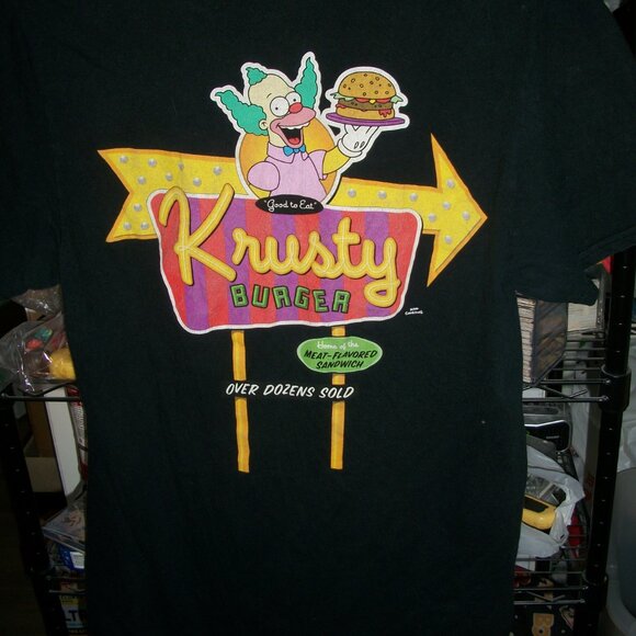 Mens Medium Simpsons Krusty Burger T-Shirt-Good Condition - Picture 3 of 4